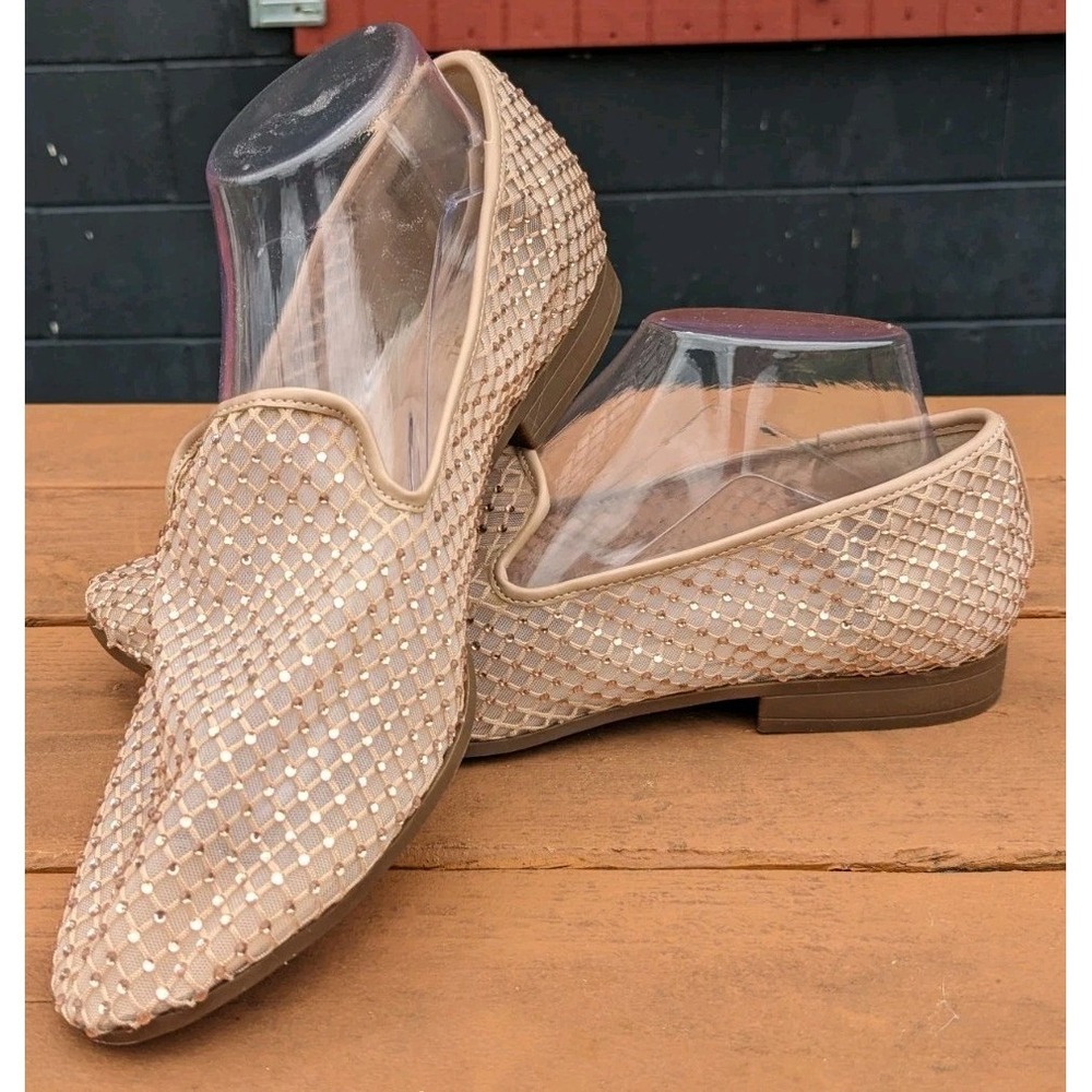 Charles David Mesh Flat Slip-On Women's Size 9.5 Sparkle Forrest Wedding